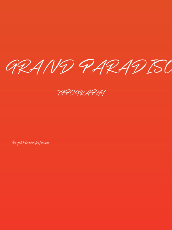 Grand Paradiso Script Poster