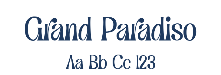 Grand Paradiso Font Preview