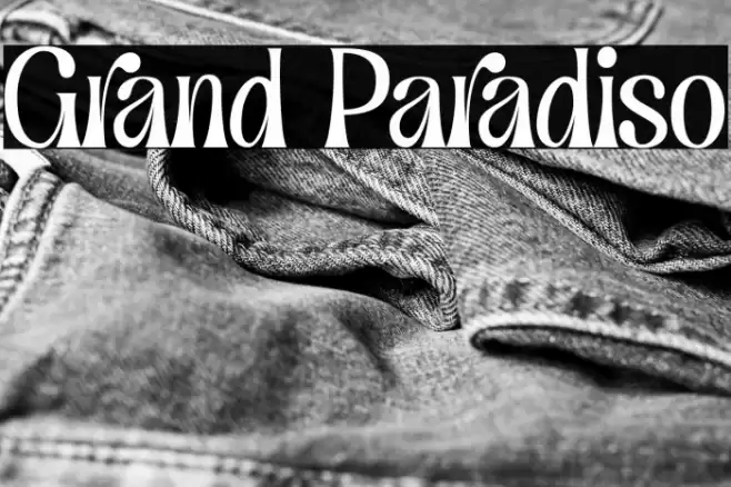 Grand Paradiso 字体 examples