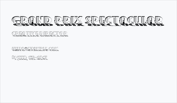 Grand Prix Spectacular Business Card