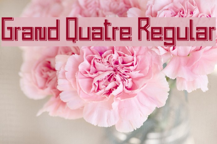 Grand Quatre Regular Font examples