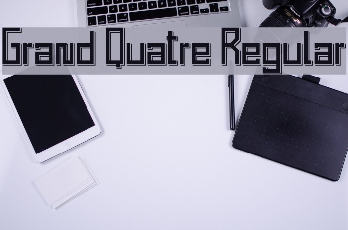 Grand Quatre Regular Font examples