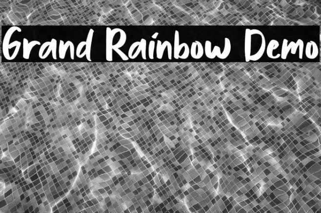 Grand Rainbow Demo Font examples