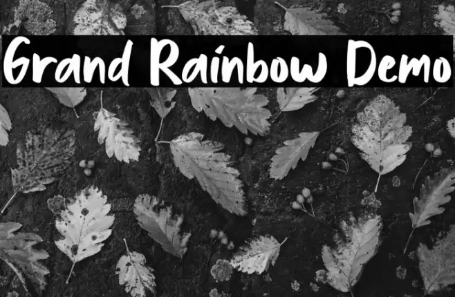 Grand Rainbow Demo Font examples