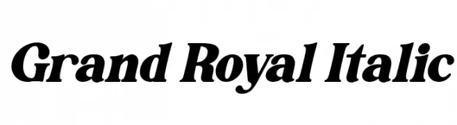 Grand Royal Italic  フリーフォントのダウンロード