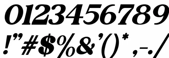 Grand Royal Italic Font OTHER CHARS