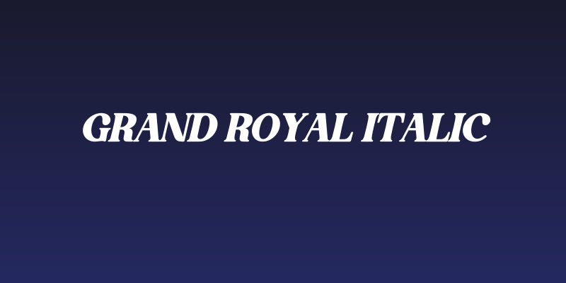 Grand Royal Italic Social Header