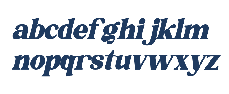 Grand Royal Italic Lowercase