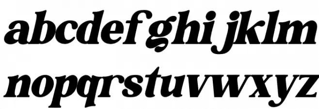 Grand Royal Italic फ़ॉन्ट लोअरकेस