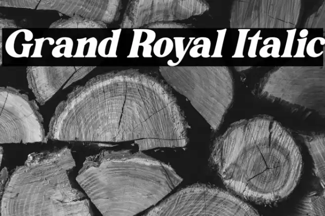 Grand Royal Italic Font examples