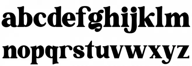 Grand Royal Schriftart Kleinbuchstaben