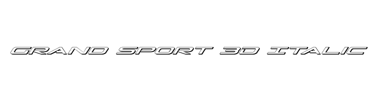 Grand Sport 3D Italic  Frei Schriftart Herunterladen