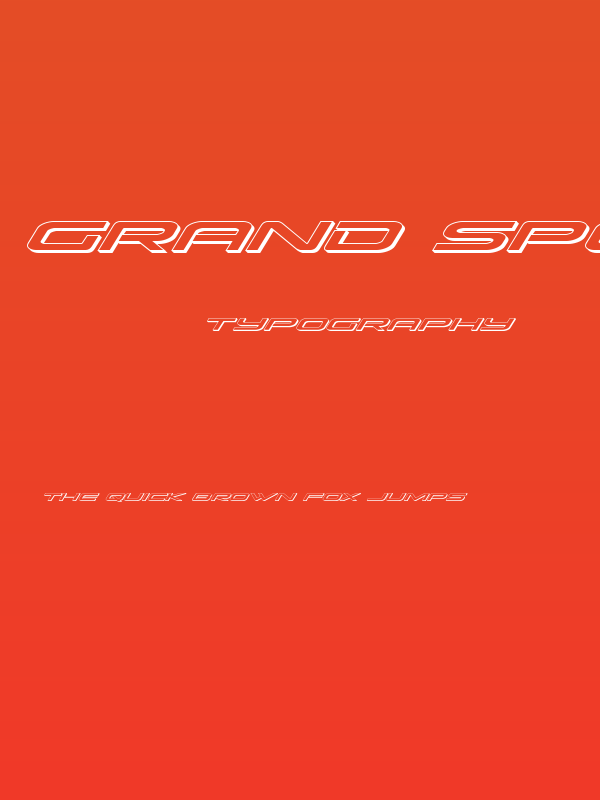 Grand Sport 3D Italic Poster