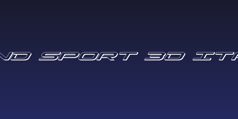 Grand Sport 3D Italic Social Header