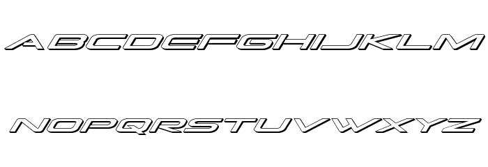 Grand Sport 3D Italic Font LOWERCASE