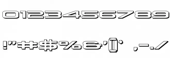 Grand Sport 3D Font OTHER CHARS