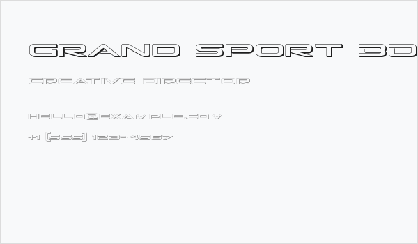 Grand Sport 3D Business Card