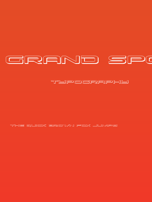 Grand Sport 3D Poster