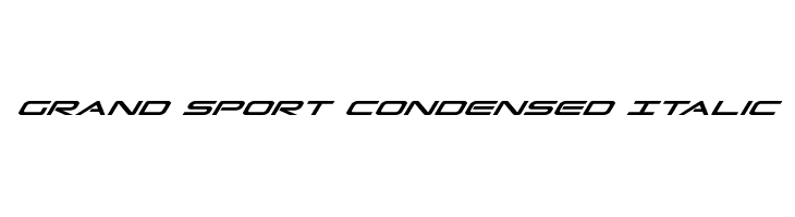 Grand Sport Condensed Italic Font