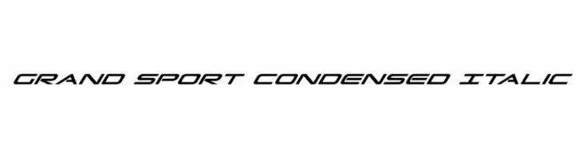 Grand Sport Condensed Italic  تنزيل الخطوط