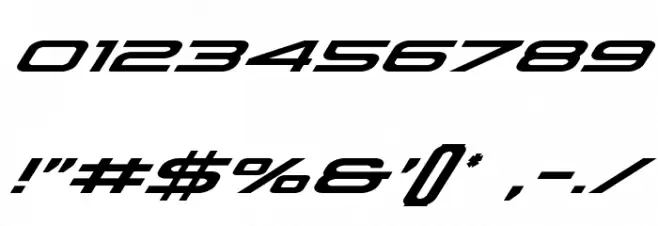 Grand Sport Condensed Italic Font OTHER CHARS