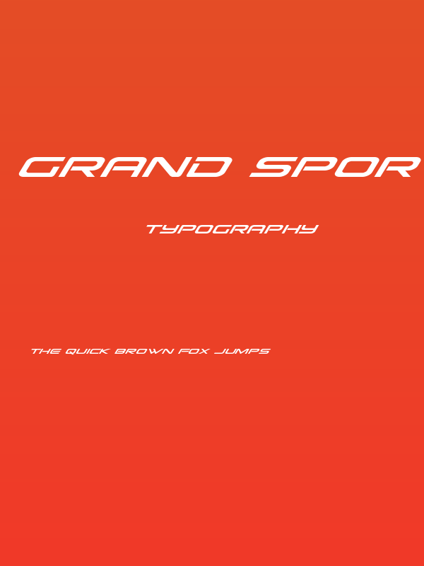 Grand Sport Condensed Italic Poster