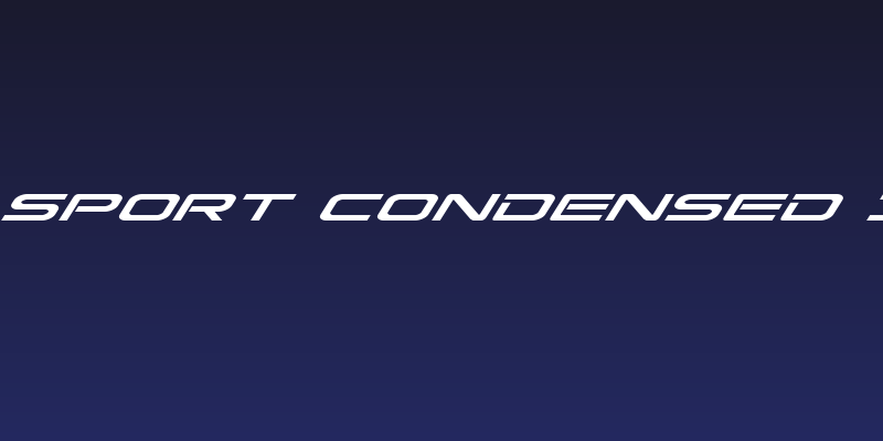 Grand Sport Condensed Italic Social Header