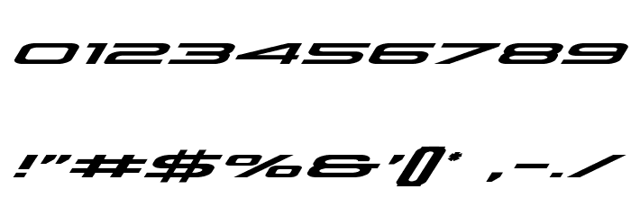 Grand Sport Expanded Italic Font OTHER CHARS