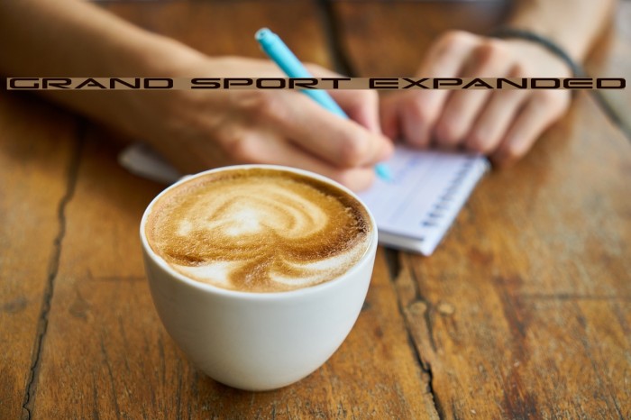 Grand Sport Expanded Font examples
