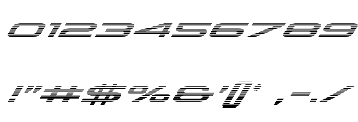Grand Sport Gradient Italic Font OTHER CHARS