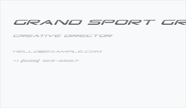 Grand Sport Gradient Italic Business Card