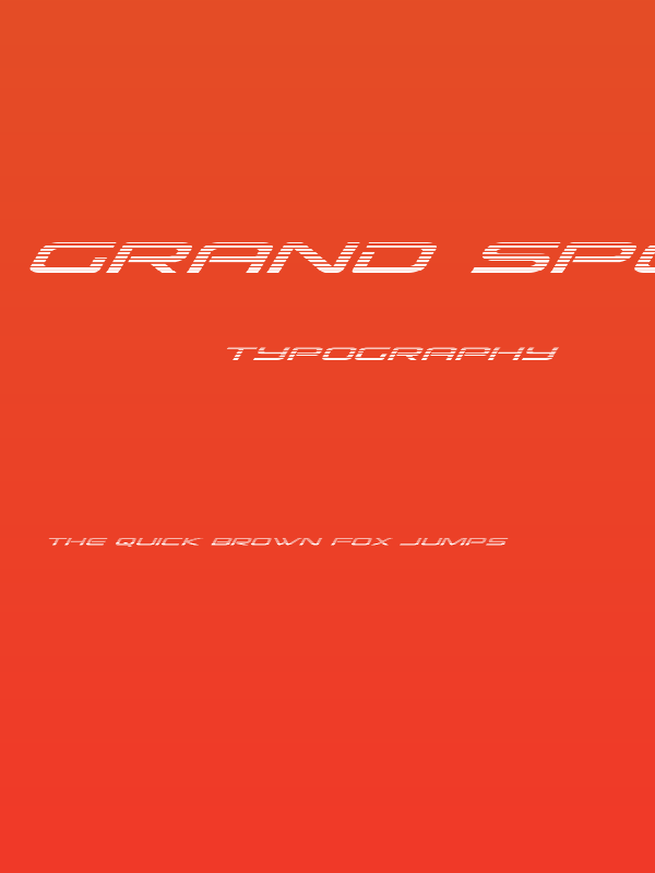 Grand Sport Gradient Italic Poster