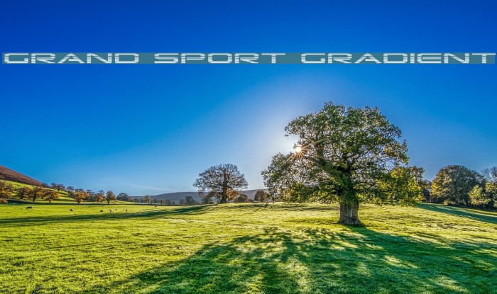 Grand Sport Gradient Font examples