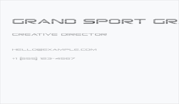 Grand Sport Gradient Business Card