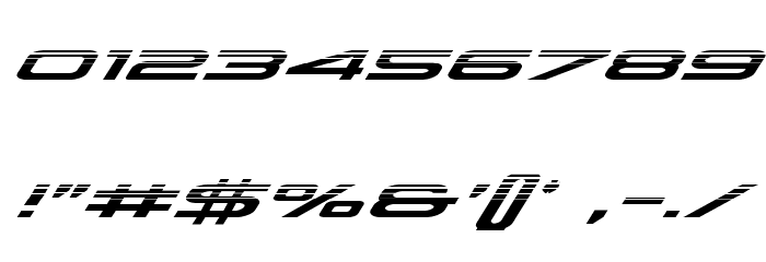 Grand Sport Halftone Italic Font OTHER CHARS