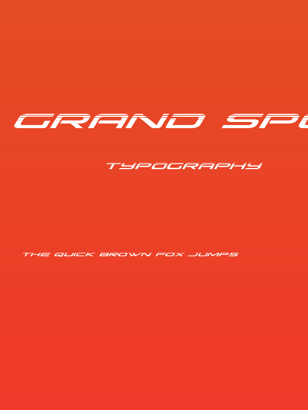 Grand Sport Halftone Italic Poster