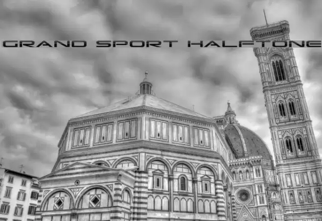 Grand Sport Halftone Font examples