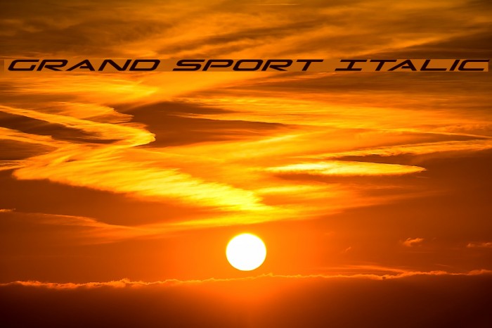 Grand Sport Italic Example 3