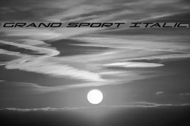 Grand Sport Italic Font examples
