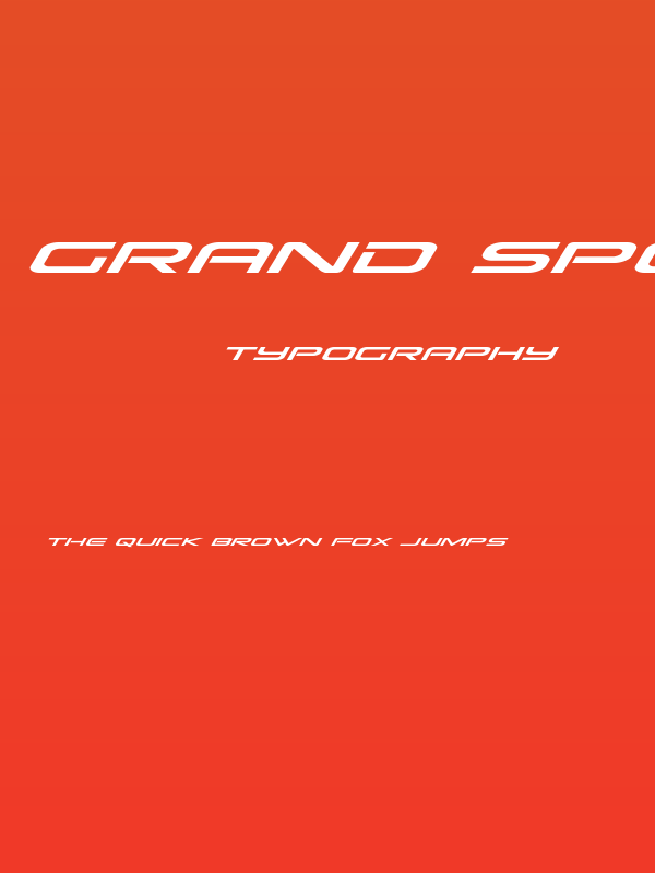 Grand Sport Italic Poster