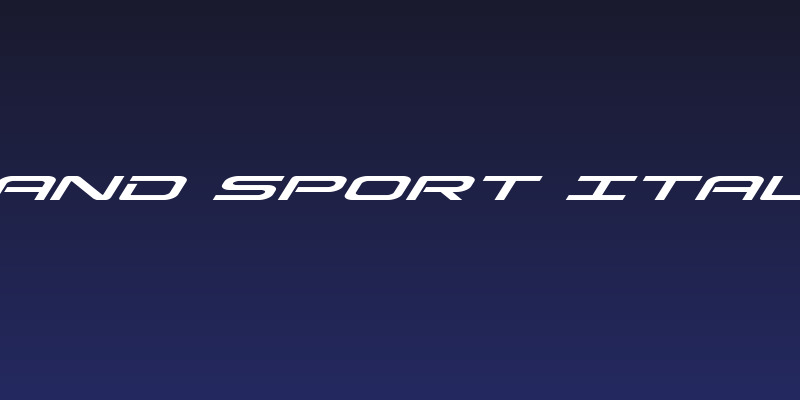 Grand Sport Italic Social Header