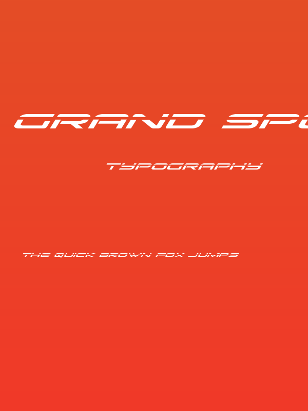 Grand Sport Laser Italic Poster
