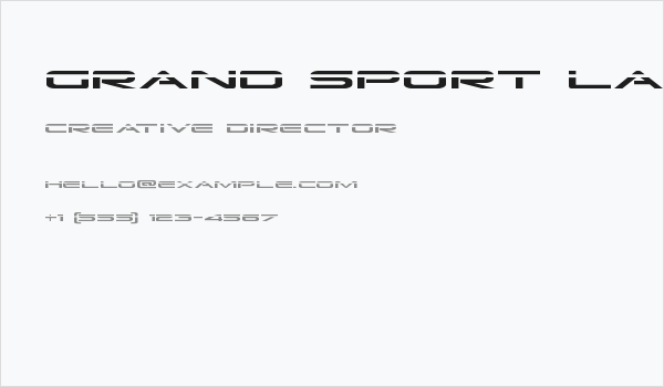 Grand Sport Laser Business Card