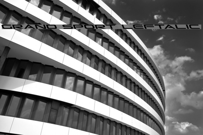 Grand Sport Leftalic Font examples