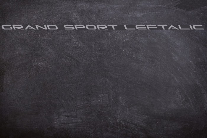 Grand Sport Leftalic Font examples
