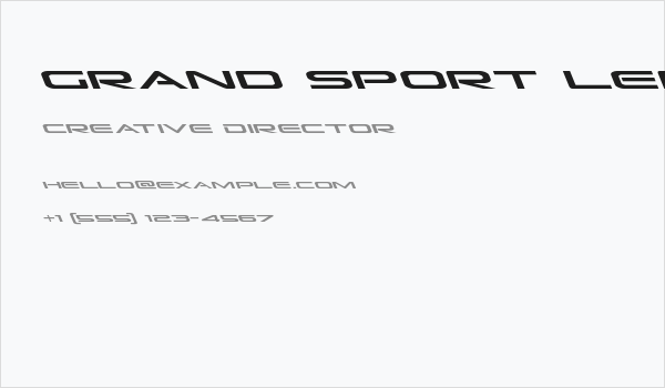 Grand Sport Leftalic Business Card