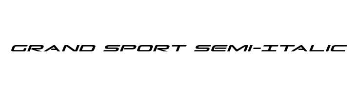 Grand Sport Semi-Italic Font