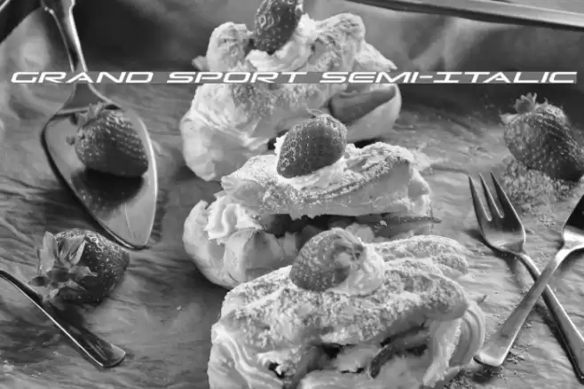 Grand Sport Semi-Italic Font examples