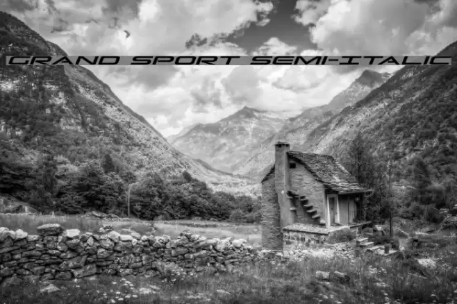 Grand Sport Semi-Italic Font examples