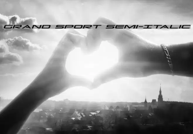 Grand Sport Semi-Italic Font examples